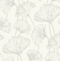 2764-24315 Reverie Silver Ginkgo Wallpaper