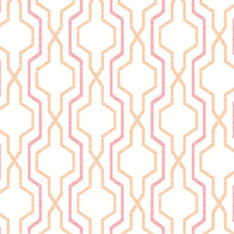 2973-90603 Rion Orange Trellis Wallpaper