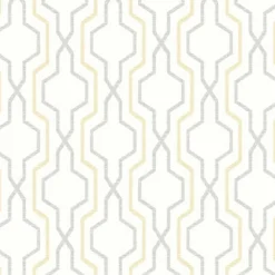 2973-90604 Rion Yellow Trellis Wallpaper