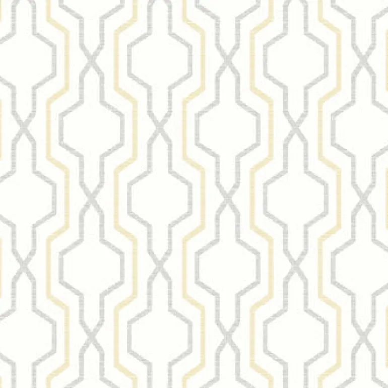 2973-90604 Rion Yellow Trellis Wallpaper
