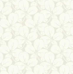 2970-26105 Robert Off-White Clover Wallpaper
