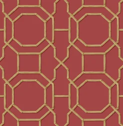 2766-21739 Rumi Red Trellis Wallpaper