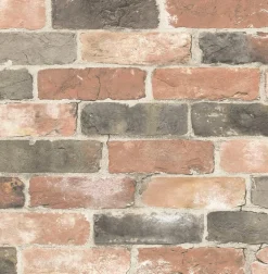 2922-22320 Rustin Red Reclaimed Bricks Wallpaper