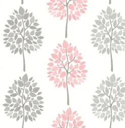 2814-24968 Saar Pink Tree Wallpaper