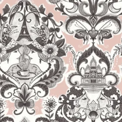 2973-90884 Sadie Blush Parisian Damask Wallpaper