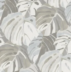 2969-26008 Samara Stone Monstrera Leaf Wallpaper