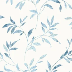 3117-54516 Sanibel Light Blue Trail Wallpaper