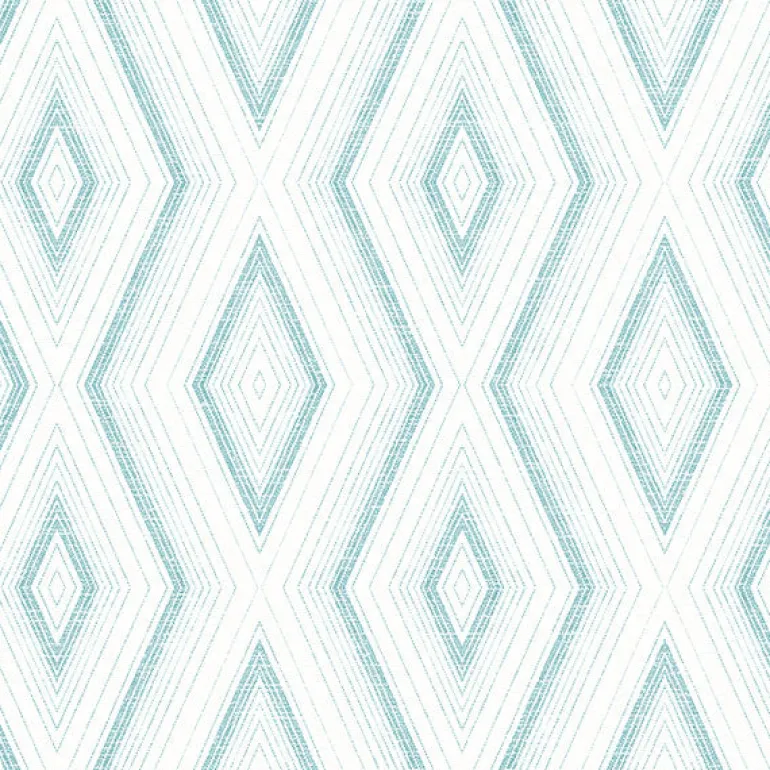 3120-13661 Santa Cruz Turquoise Geometric Wallpaper