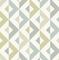 2902-25544 Seesaw Grey Geometric Faux Linen Wallpaper