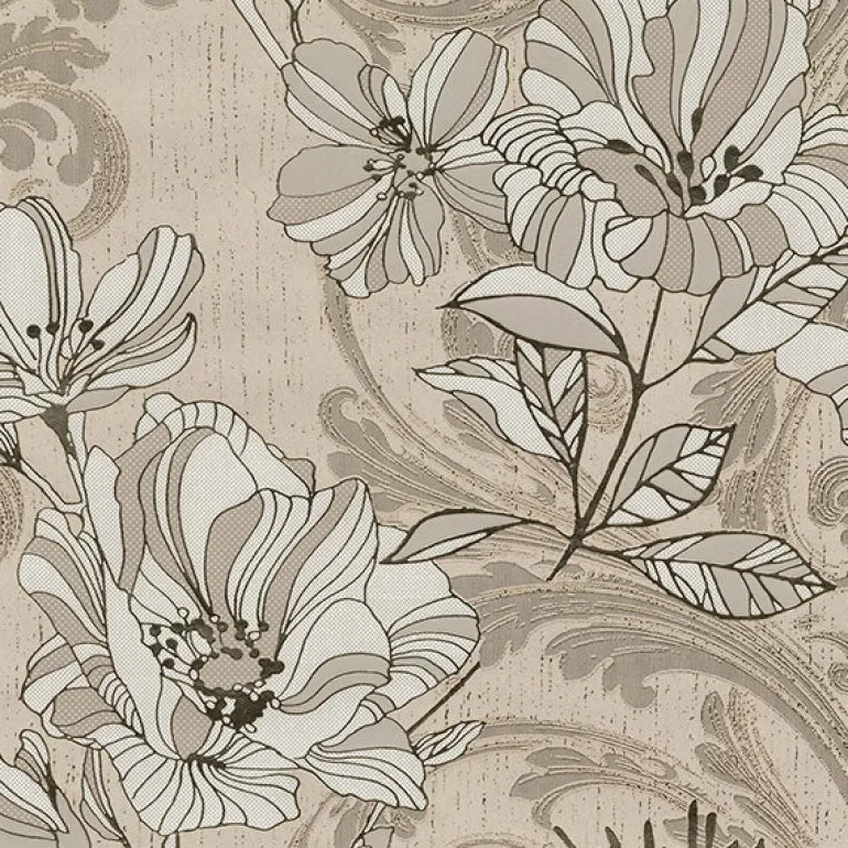 4019-86402 Selene Gold Mucha Floral Wallpaper