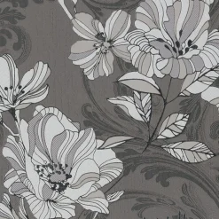 4019-86401 Selene Silver Mucha Floral Wallpaper