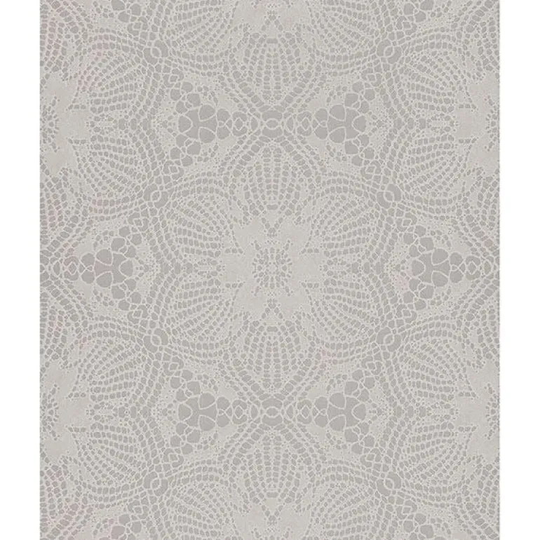 376058 Seychelles Grey Medallion Wallpaper