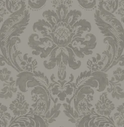 2763-87313 Shadow Grey Damask Wallpaper