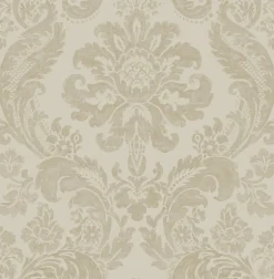 2763-87314 Shadow Khaki Damask Wallpaper