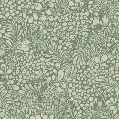 2932-65125 Siv Dark Green Botanical Wallpaper