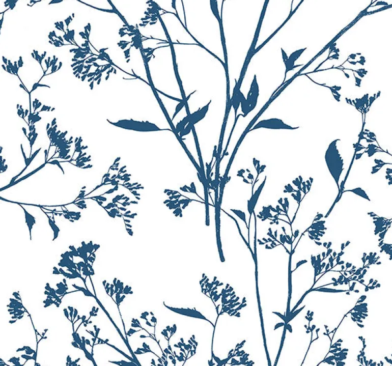 2927-80702 Southport Indigo Delicate Branches Wallpaper