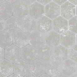 2927-00401 Starling Grey Honeycomb Wallpaper
