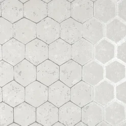 2927-00406 Starling Silver Honeycomb Wallpaper