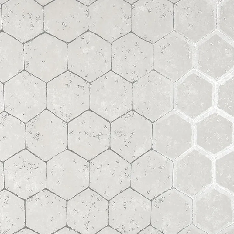 2927-00406 Starling Silver Honeycomb Wallpaper