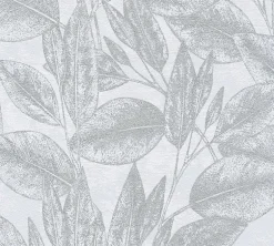 4035-37836-2 Suki Silver Leaves Wallpaper
