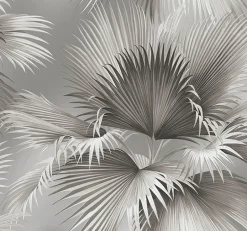2927-81908 Summer Palm Platinum Tropical Wallpaper