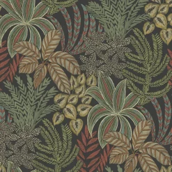 2970-13902 Sumner Black Woodland Botanical Wallpaper