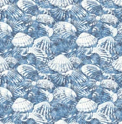 2904-25691 Surfside Blue Shells Wallpaper