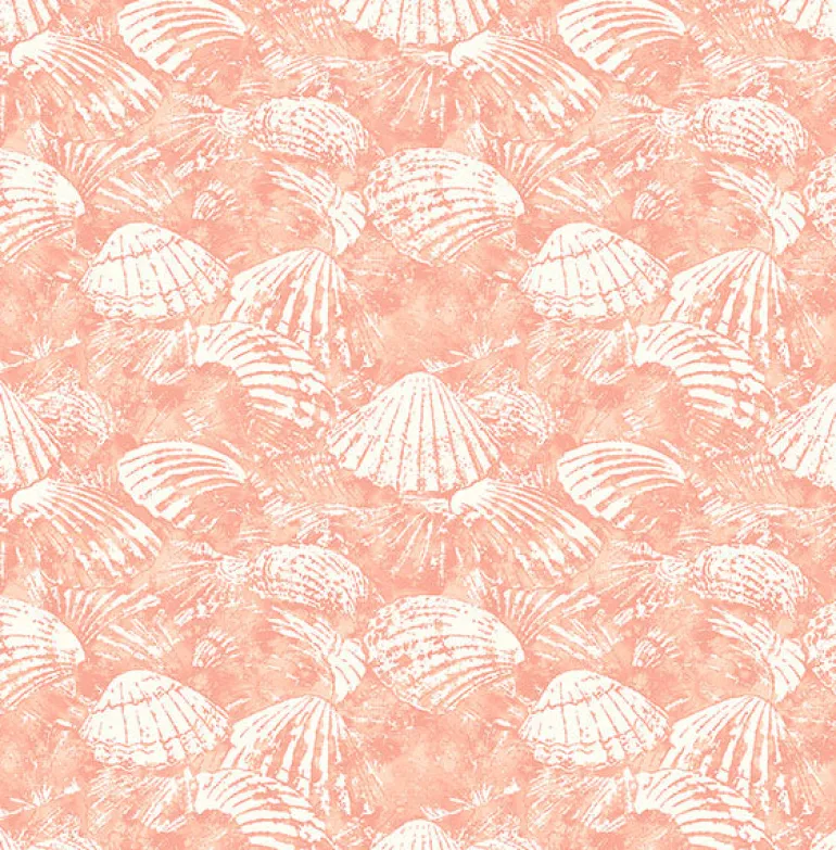 2904-25689 Surfside Coral Shells Wallpaper