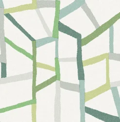 2903-25847 Tate Green Geometric Linen Wallpaper