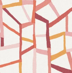 2903-25846 Tate Pink Geometric Linen Wallpaper
