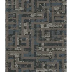 376013 Tebessa Dark Brown Geometric Wallpaper