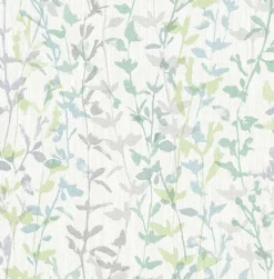 2964-25937 Thea Green Floral Trail Wallpaper