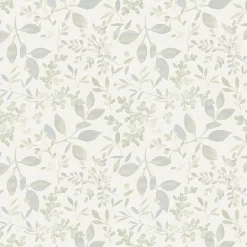 3122-11114 Tinker Teal Woodland Botanical Wallpaper