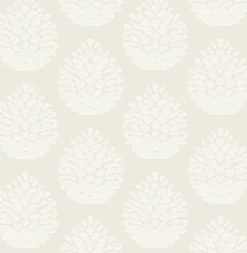 3118-25090 Totem Eggshell Pinecone Wallpaper