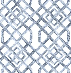 2861-25708 Traverse Blue Trellis Wallpaper