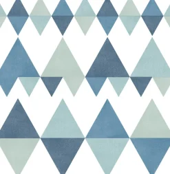 2821-25129 Trilogy Blue Geometric Wallpaper