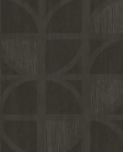 395814 Tulip Chocolate Geometric Trellis Wallpaper
