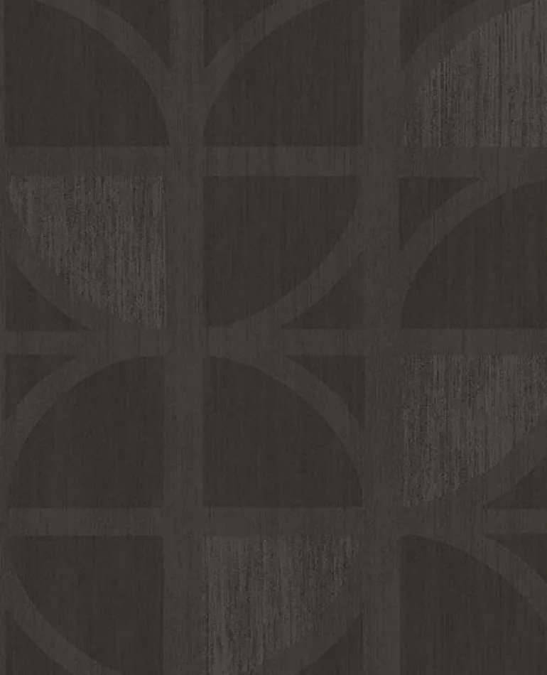 395814 Tulip Chocolate Geometric Trellis Wallpaper