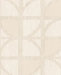 395810 Tulip Cream Geometric Trellis Wallpaper