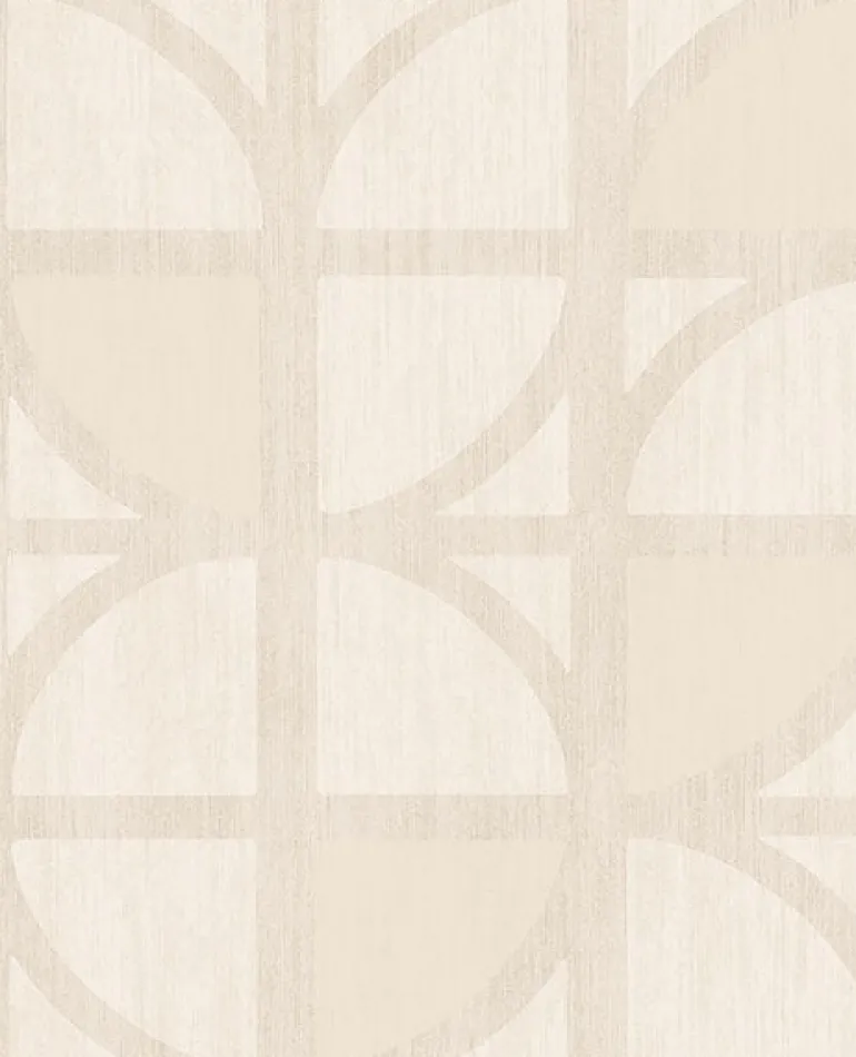 395810 Tulip Cream Geometric Trellis Wallpaper