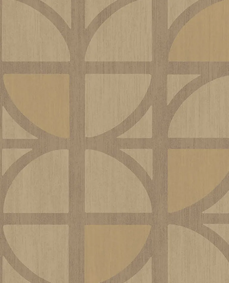 395811 Tulip Gold Geometric Trellis Wallpaper
