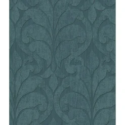 376003 Vallon Teal Damask Wallpaper
