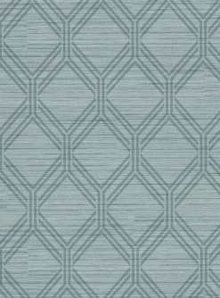 2910-2726 Vaughan Teal Geometric Wallpaper