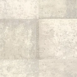 2927-10902 Vela Ivory Distressed Geometric Wallpaper