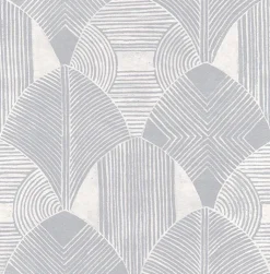2964-25929 Westport Pewter Geometric Wallpaper