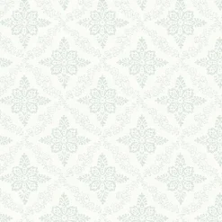 3119-13533 Wynonna Teal Geometric Floral Wallpaper