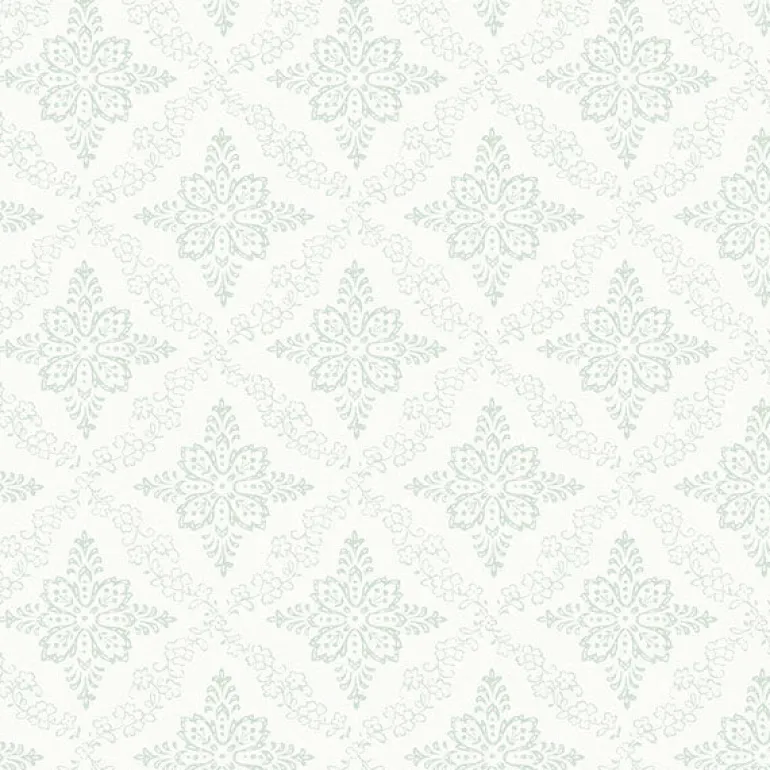 3119-13533 Wynonna Teal Geometric Floral Wallpaper