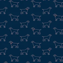 3122-10402 Yoop Dark Blue Dog Wallpaper
