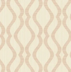 2834-25065 Yves Rose Gold Ogee Wallpaper