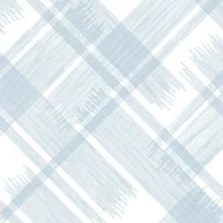 2973-90705 Zag Blue Modern Plaid Wallpaper